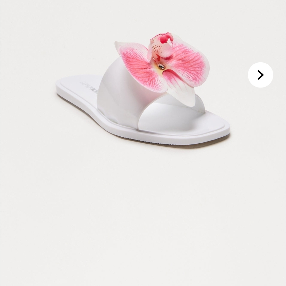 Fashion Nova White and Pink Sandals